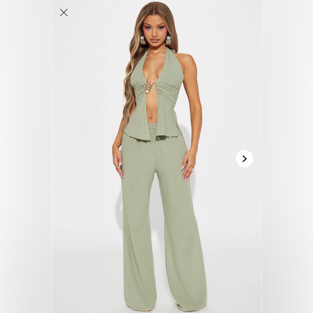 Elegant Olive Green Matching Set